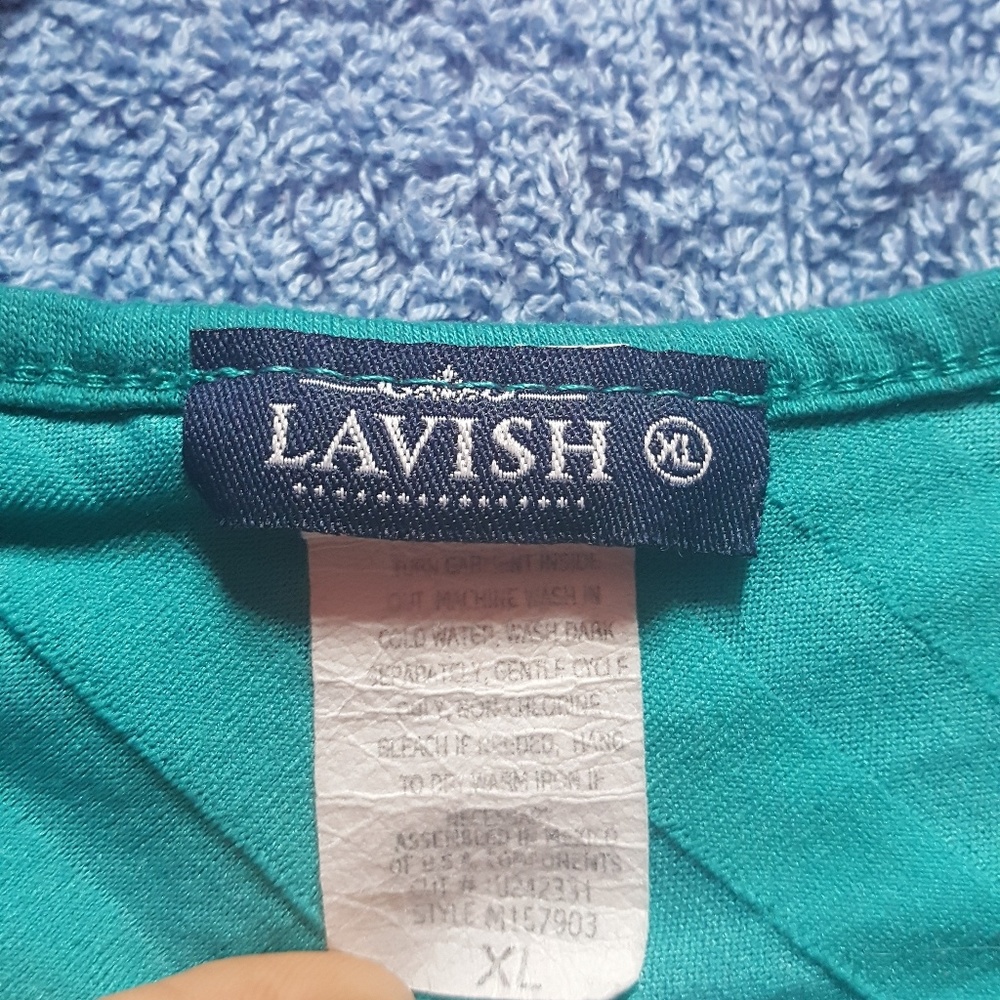 Frilly Turquoise Top - Picture 2 of 2